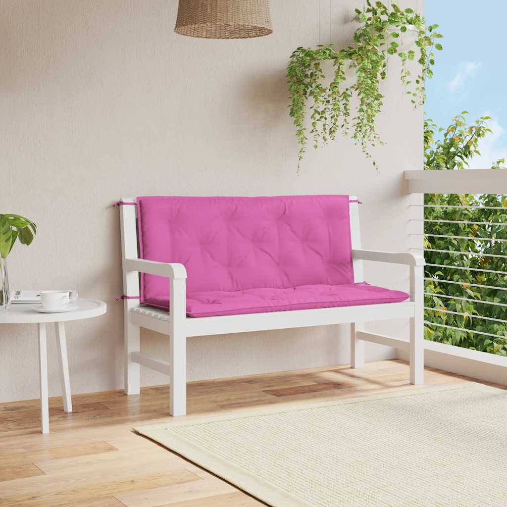 vidaXL Gartenbank-Auflagen 2 Stk. Rosa 120x50x7 cm Stoff