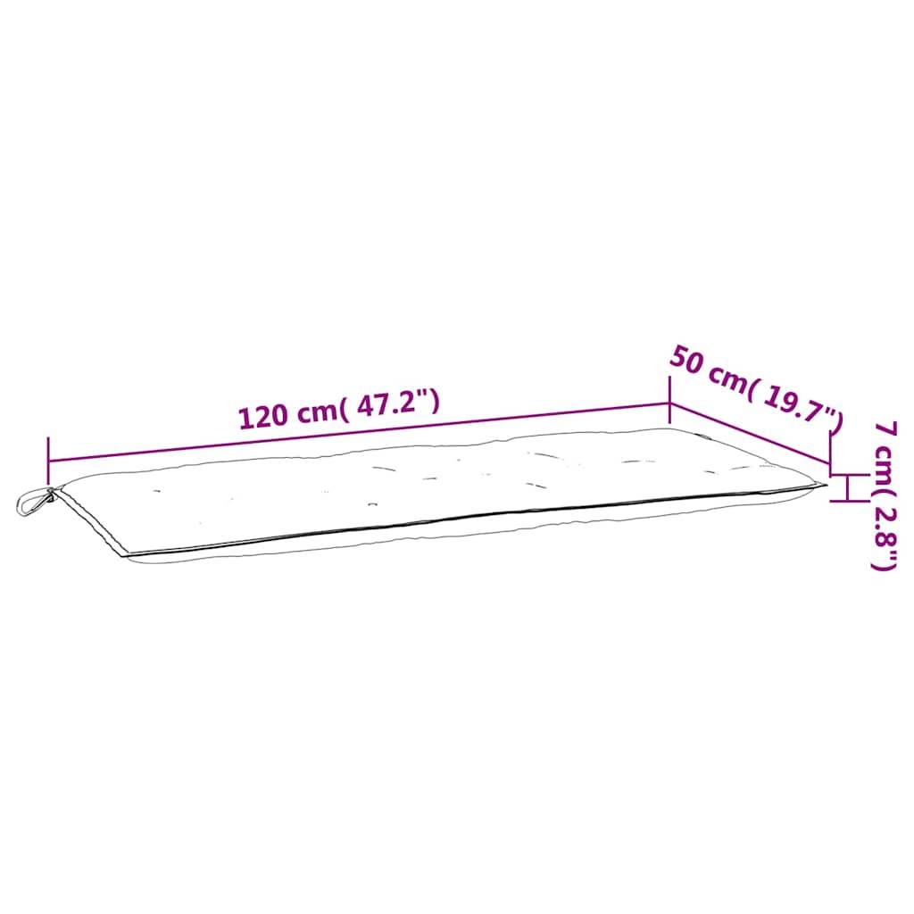 vidaXL Gartenbank-Auflagen 2 Stk. Rosa 120x50x7 cm Stoff