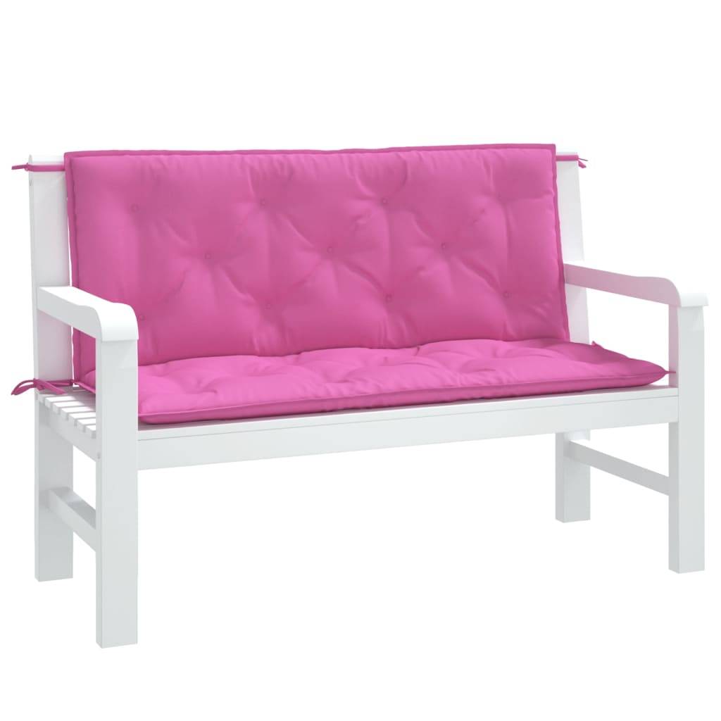 vidaXL Gartenbank-Auflagen 2 Stk. Rosa 120x50x7 cm Stoff