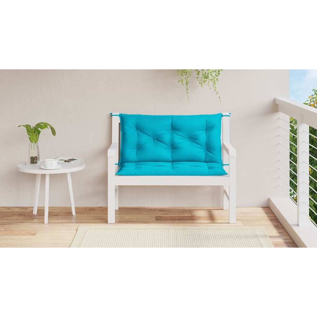 vidaXL Gartenbank-Auflagen 2 Stk. Türkis 100x50x7 cm Stoff