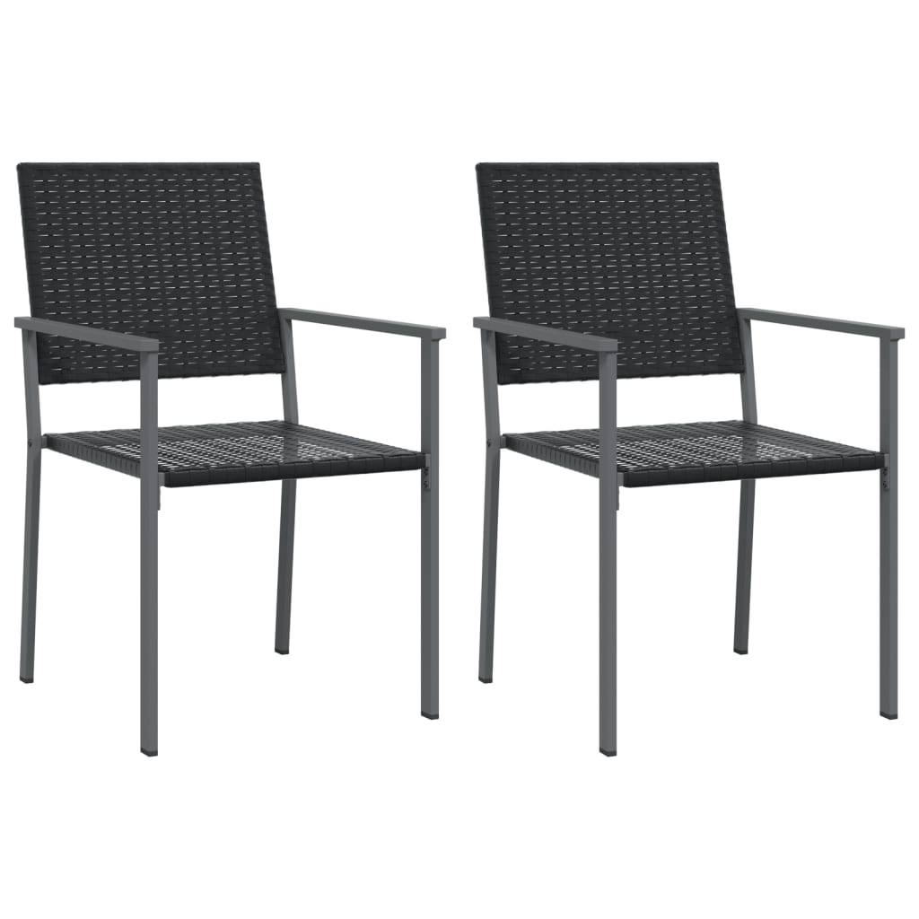 vidaXL 3-tlg. Garten-Essgruppe Poly Rattan und Stahl