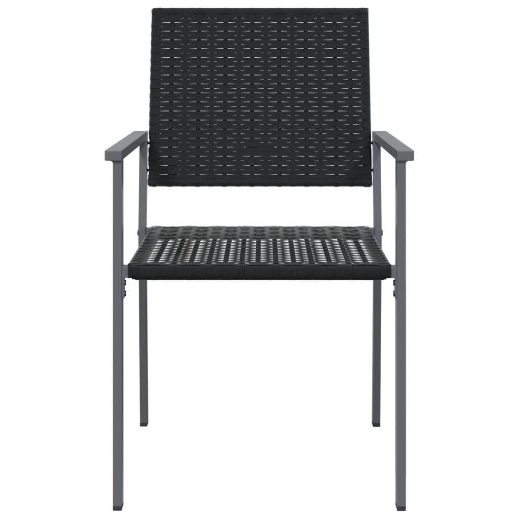 vidaXL Gartenstühle 6 Stk. Schwarz 54x62,5x89 cm Poly Rattan