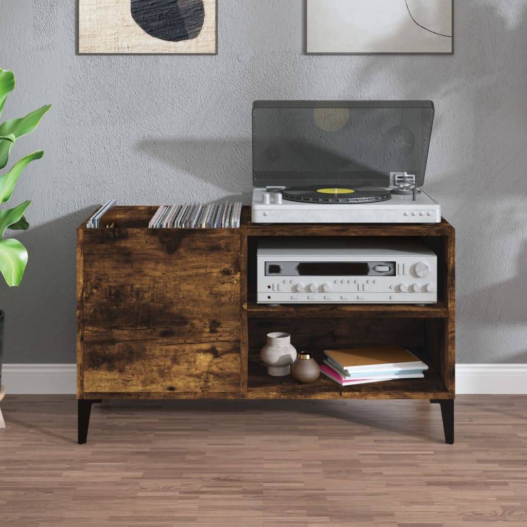 vidaXL Plattenschrank Räuchereiche 84,5x38x48 cm Holzwerkstoff