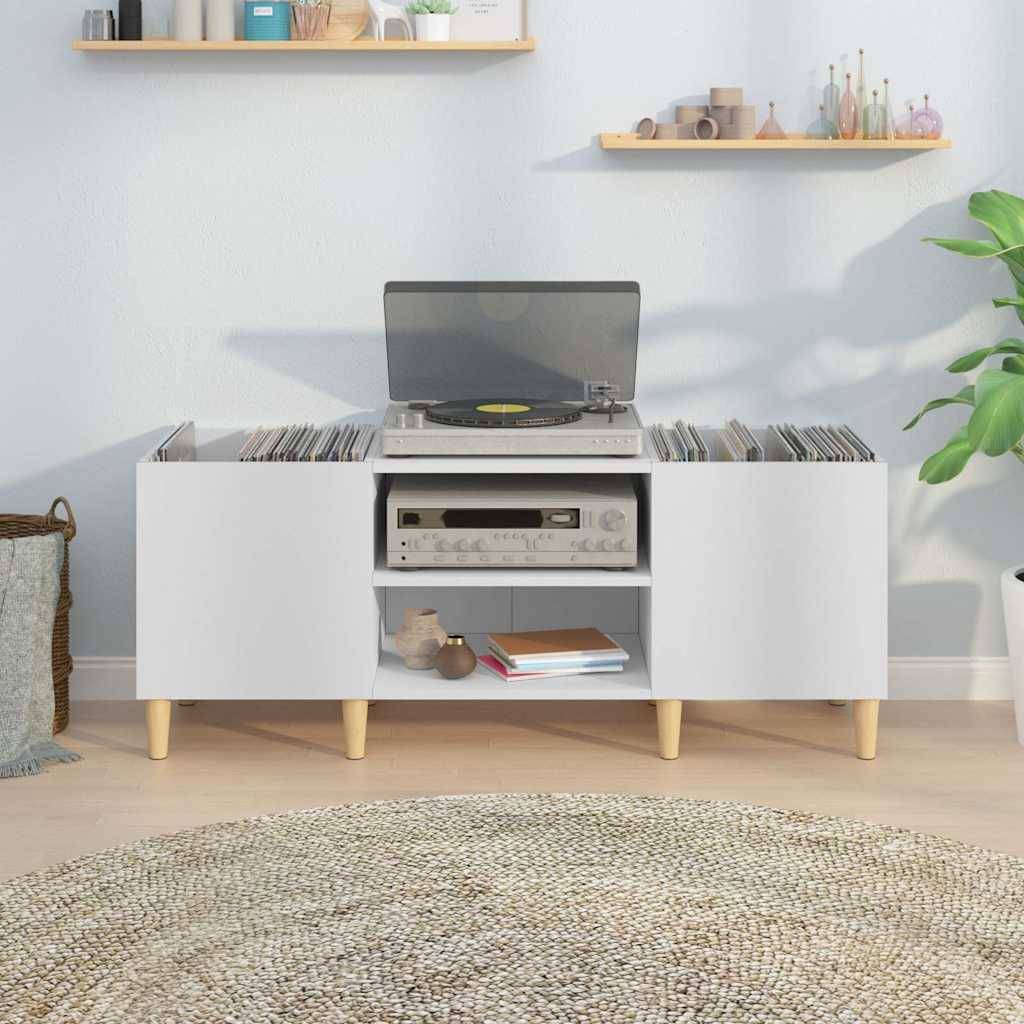vidaXL Plattenschrank Weiß 121x38x48 cm Holzwerkstoff