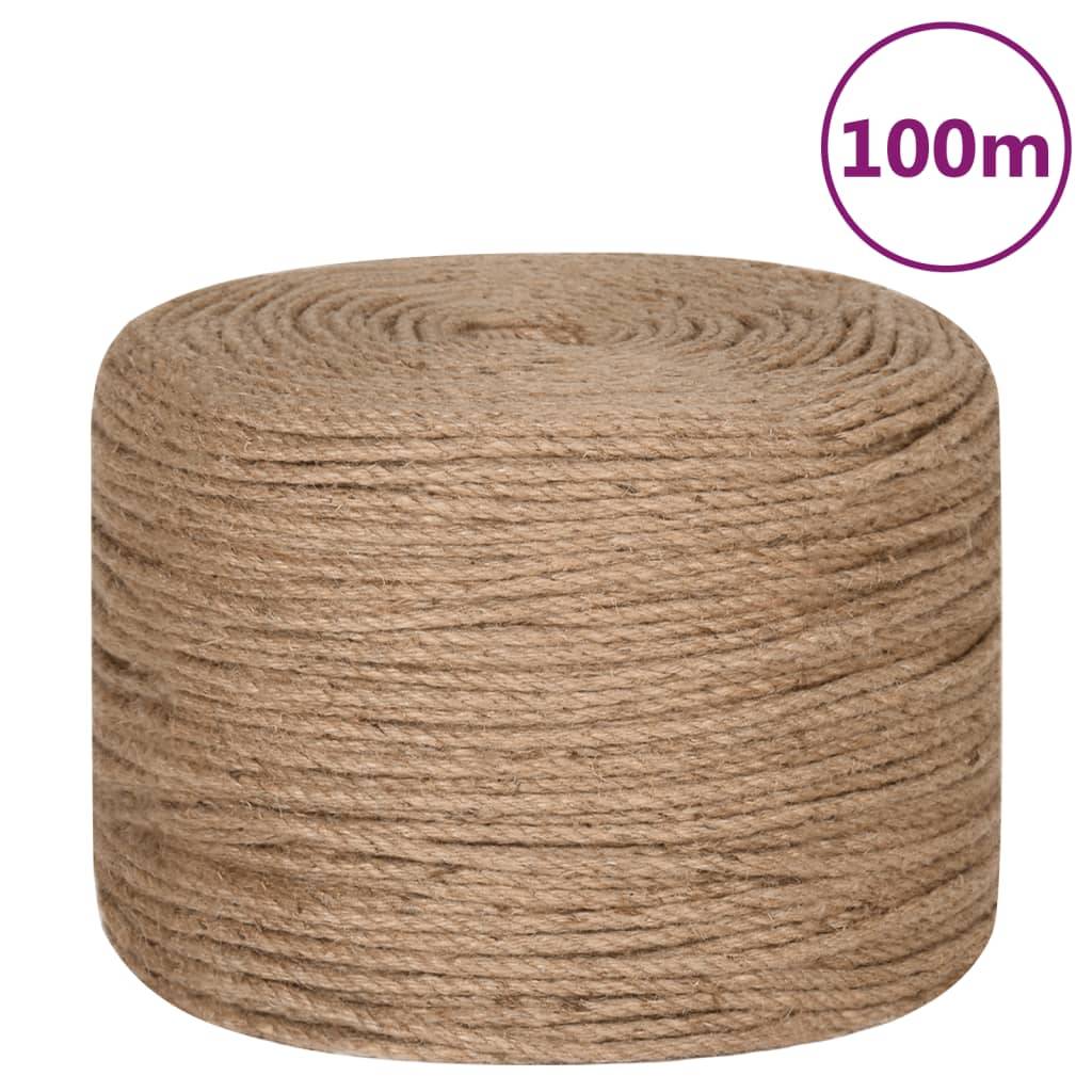 vidaXL Juteseil 100 m Länge 8 mm Stärke