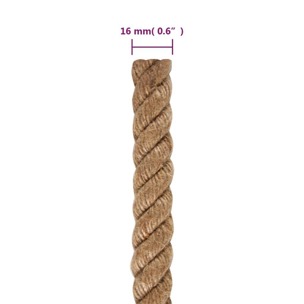 vidaXL Juteseil 25 m Länge 16 mm Stärke