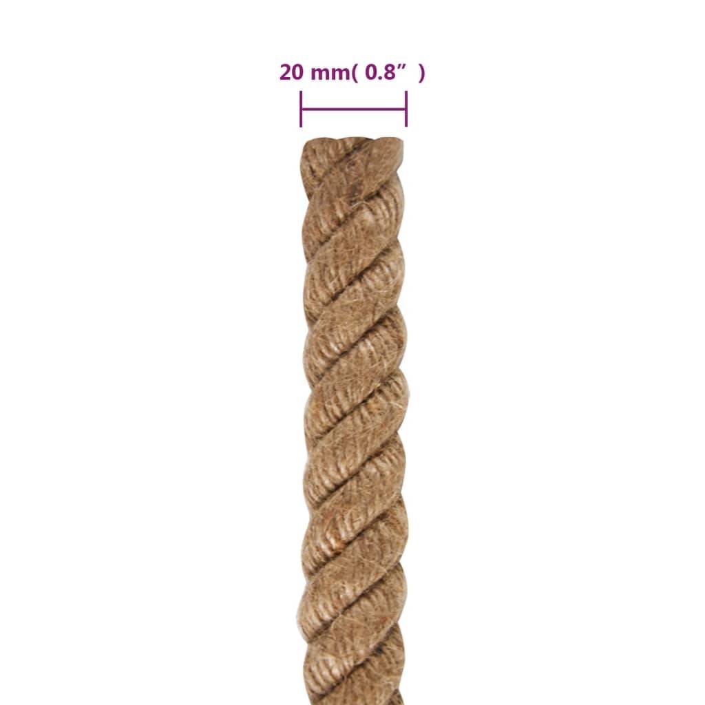 vidaXL Seil 100% Jute 20 mm 50 m