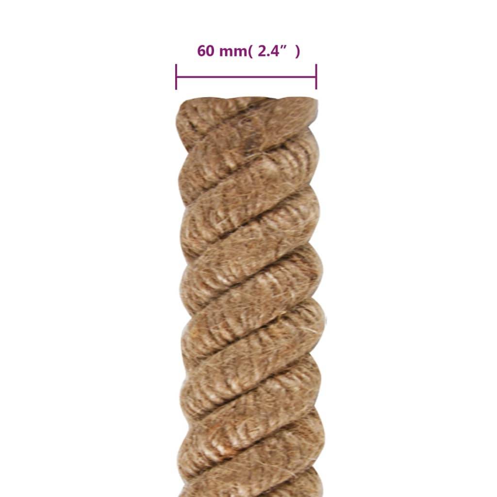vidaXL Juteseil 10 m Länge 60 mm Stärke