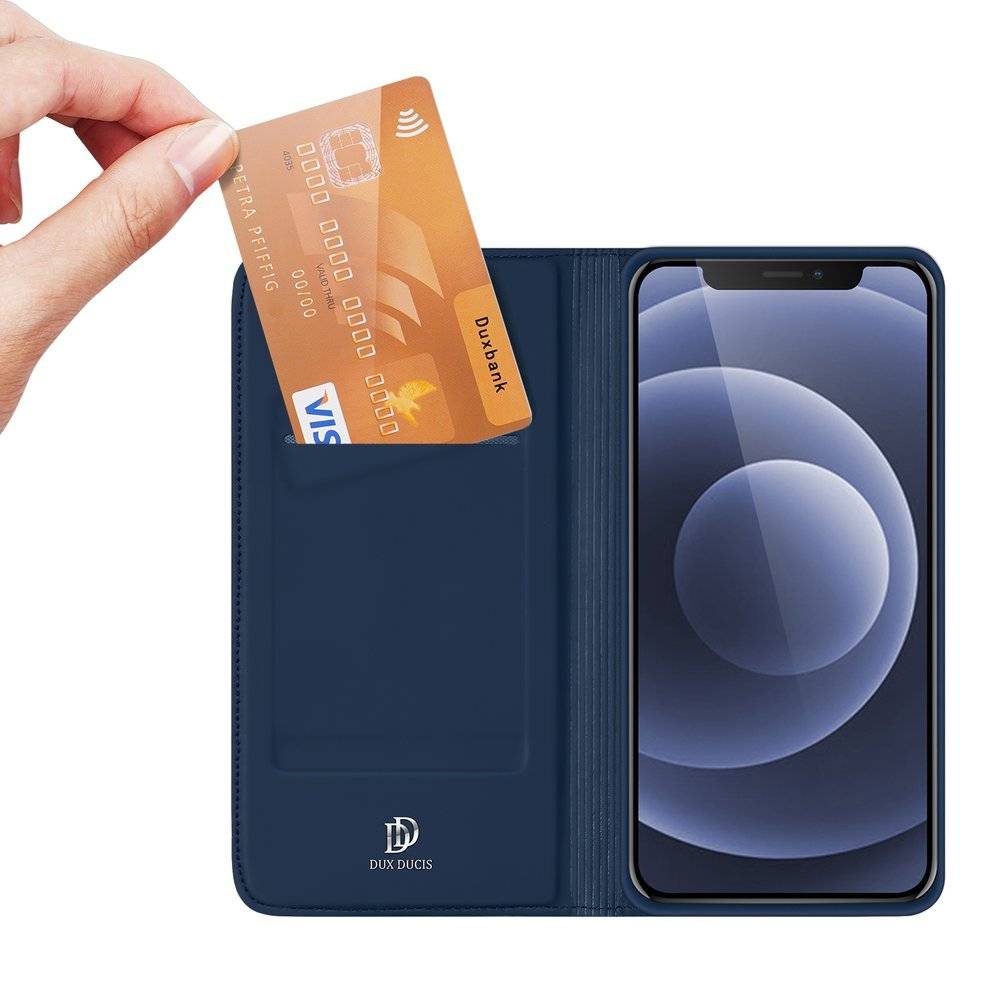 Dux Ducis Skin Pro Wallet Case kompatibel mit iPhone 15 Blau