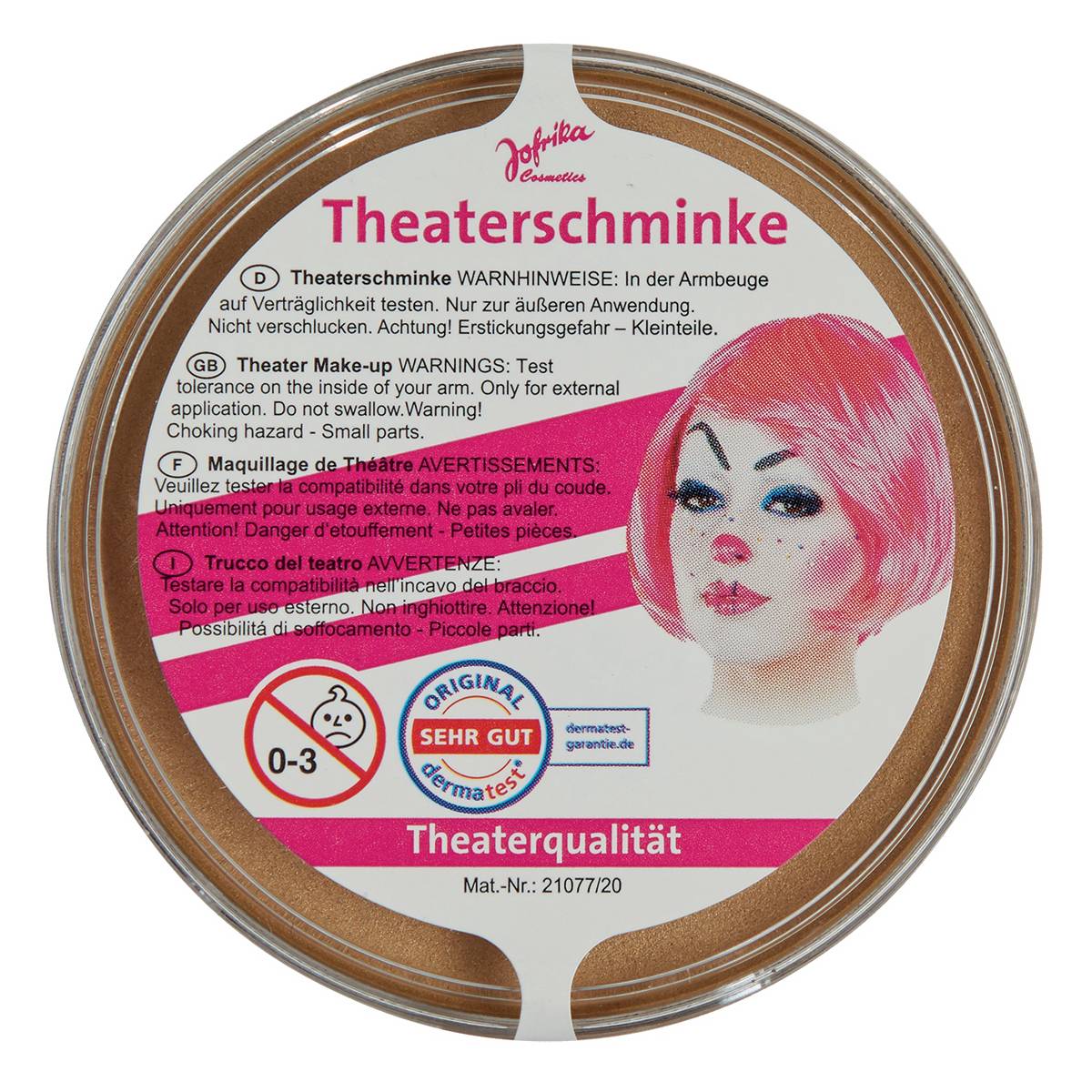 Jofrika 709011 Theaterschminke in Theaterqualität, gold