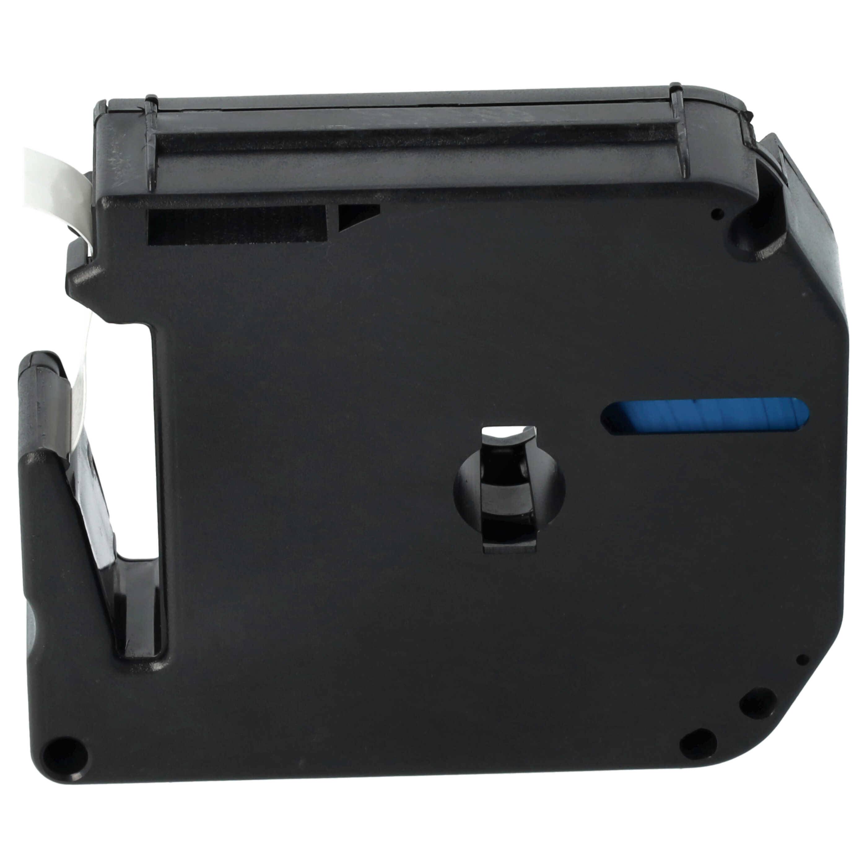 vhbw 50x Schriftband-Kassette kompatibel mit Brother P-Touch M95, H110 Etiketten-Drucker 8m x 9mm Schwarz auf Weiß