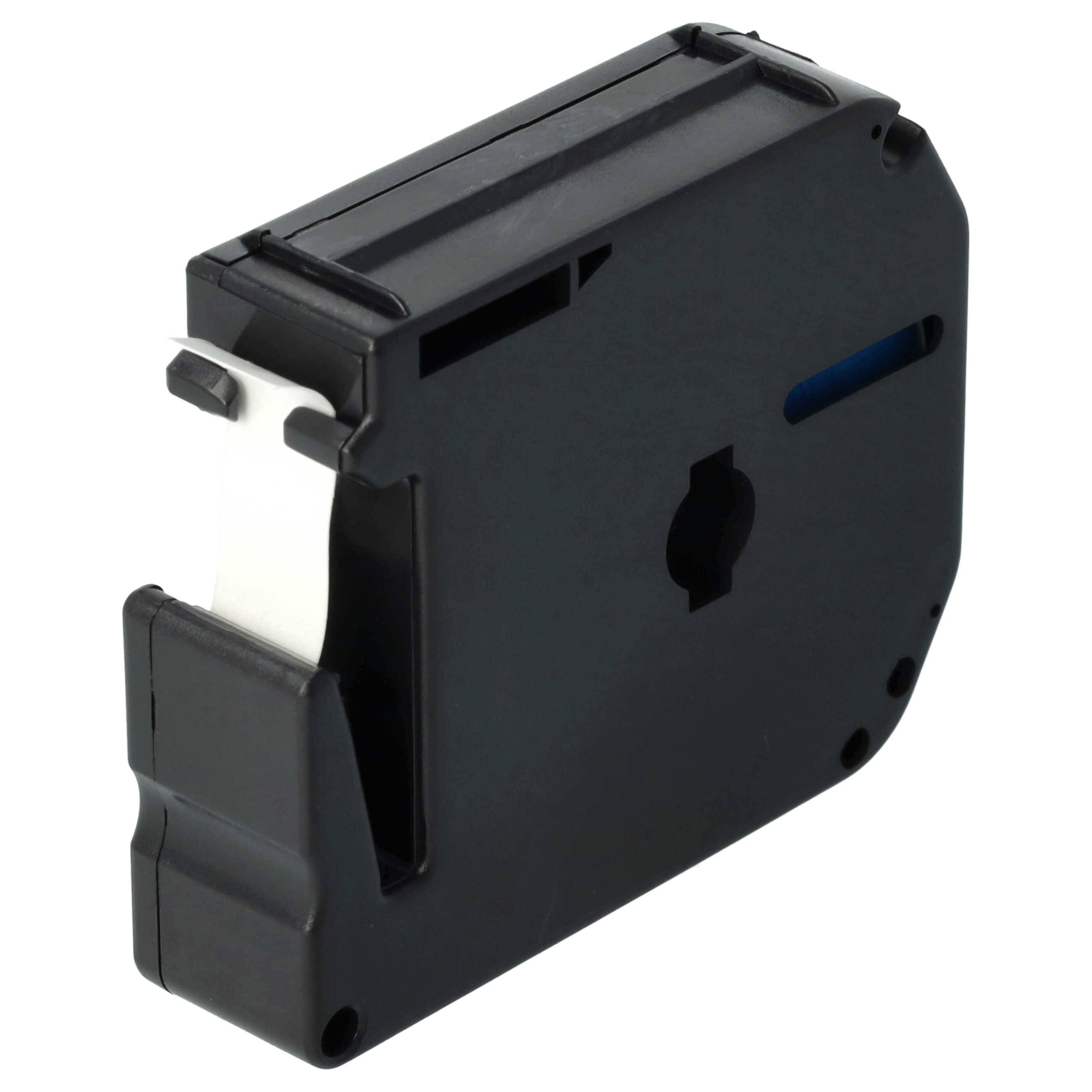 vhbw 5x Schriftband-Kassette kompatibel mit Brother P-Touch 65 | 65SL, 70, 65SCCP, 55S, 65SB, 65VP, 55BM Etiketten-Drucker 8m x 9mm Schwarz auf Weiß