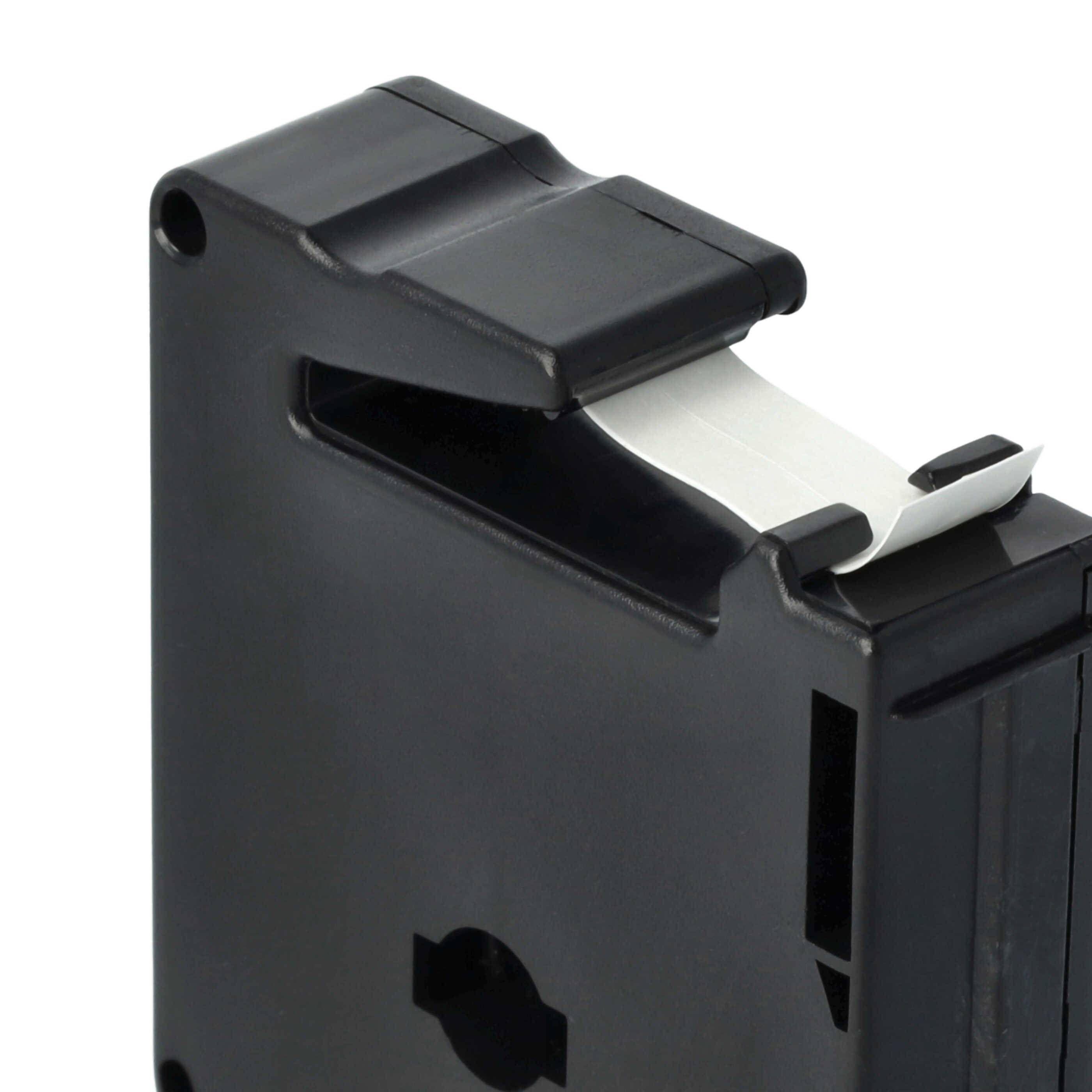 vhbw 50x Schriftband-Kassette kompatibel mit Brother P-Touch M95, H110 Etiketten-Drucker 8m x 9mm Schwarz auf Weiß