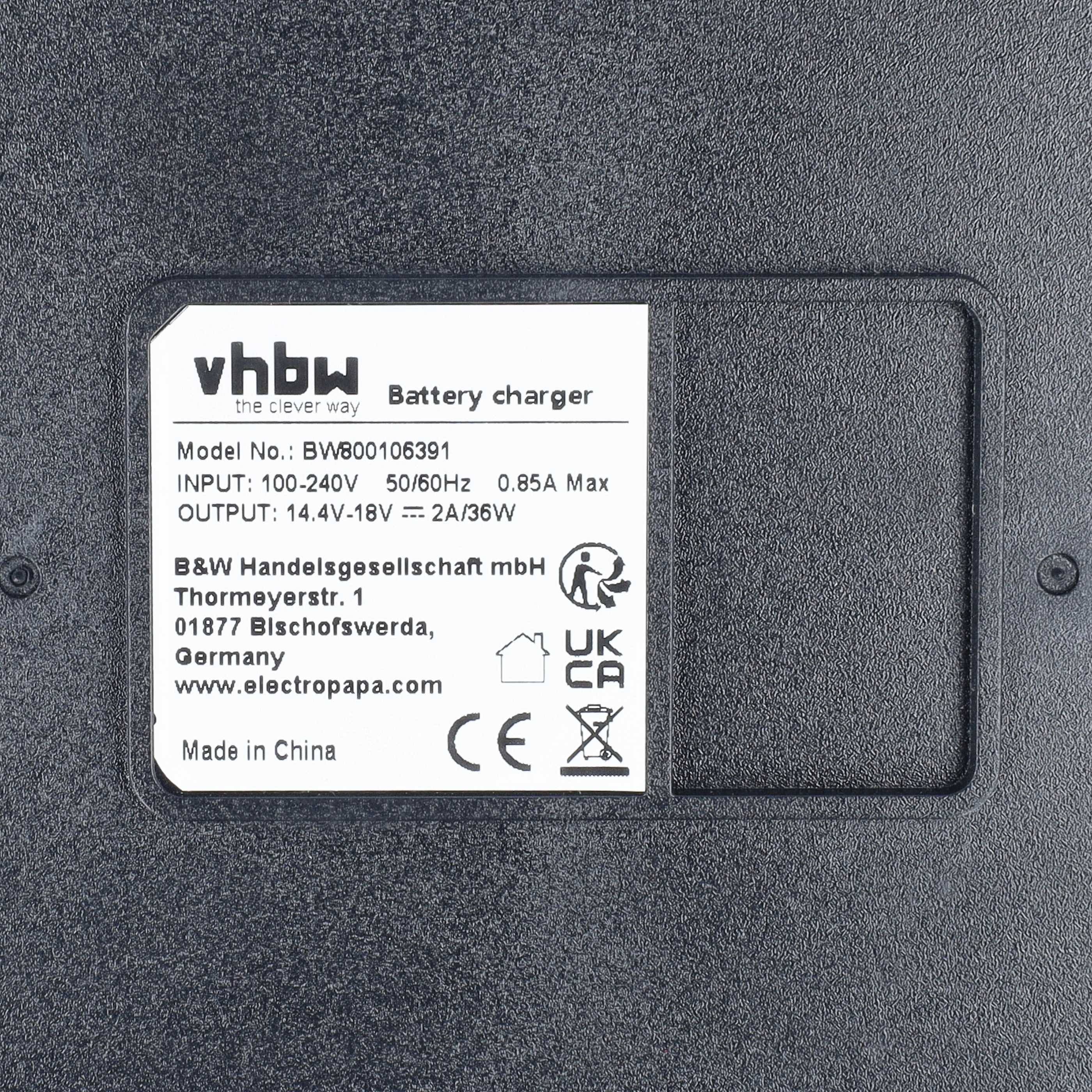vhbw Ladegerät kompatibel mit Makita BTW251 | BTS130, BTS130RFE, BTS130SFE, BTS130Z, BTW250, BTW250RFE, BTW250Z Werkzeug Li-Ion-Akkus