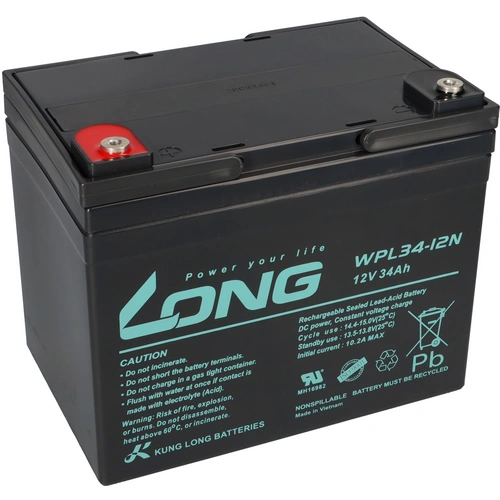 Kung Long Akku 12V 34Ah Pb Batterie Bleigel WPL34-12N Longlife Kung Long Akku 12V 34Ah Pb Batterie Bleigel WPL34-12N Longlife