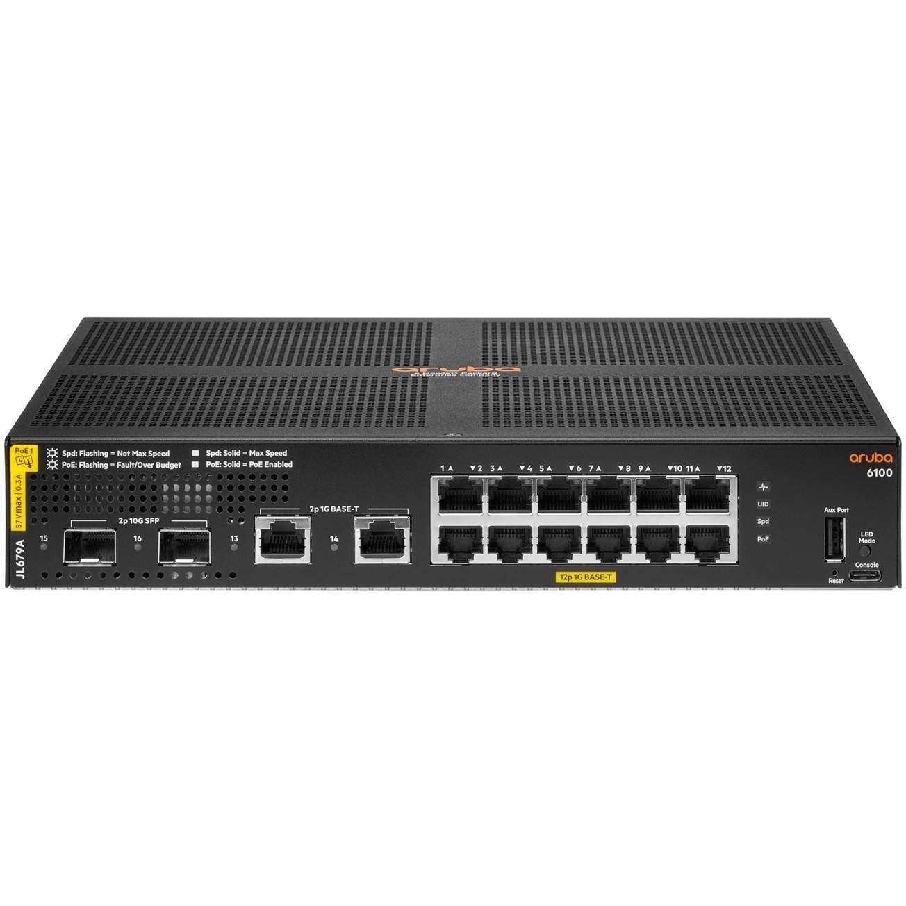 Aruba 6100 12G Class4 PoE 2G/2SFP+ 139W Netzwerk-Infrastruktur Switches