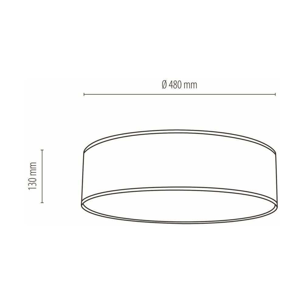Deckenlampe Wohnzimmerleuchte Deckenlampe 4 flammig Küchenlampe, Tapete multicolor, Metall Kunststoff weiß, 4x E27, DxH 48x14 cm
