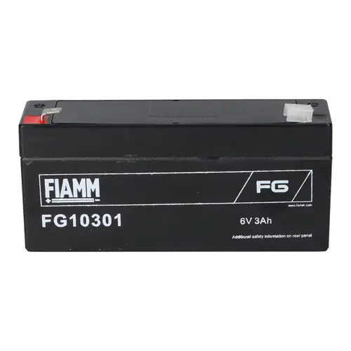 Fiamm Blei-Akku FG10301 6V 3000mAh Pb Faston 4,8mm Fiamm Blei-Akku FG10301 6V 3000mAh Pb Faston 4,8mm