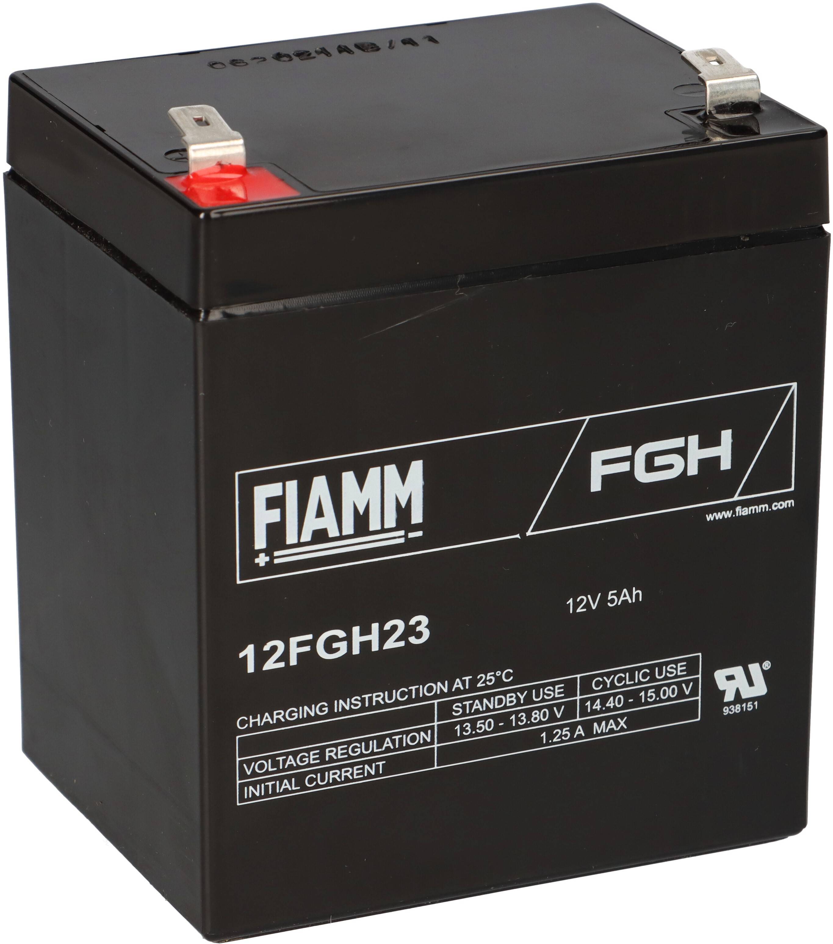 Fiamm Blei-Akku 12FGH23 12V 5Ah Pb Faston 6,3mm