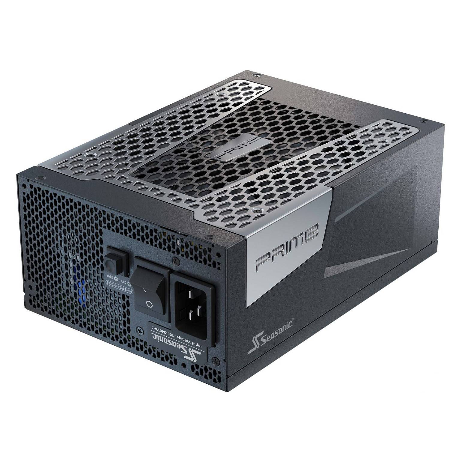 Eine schwarze Stromversorgungseinheit für Computer mit der Aufschrift „PRIME