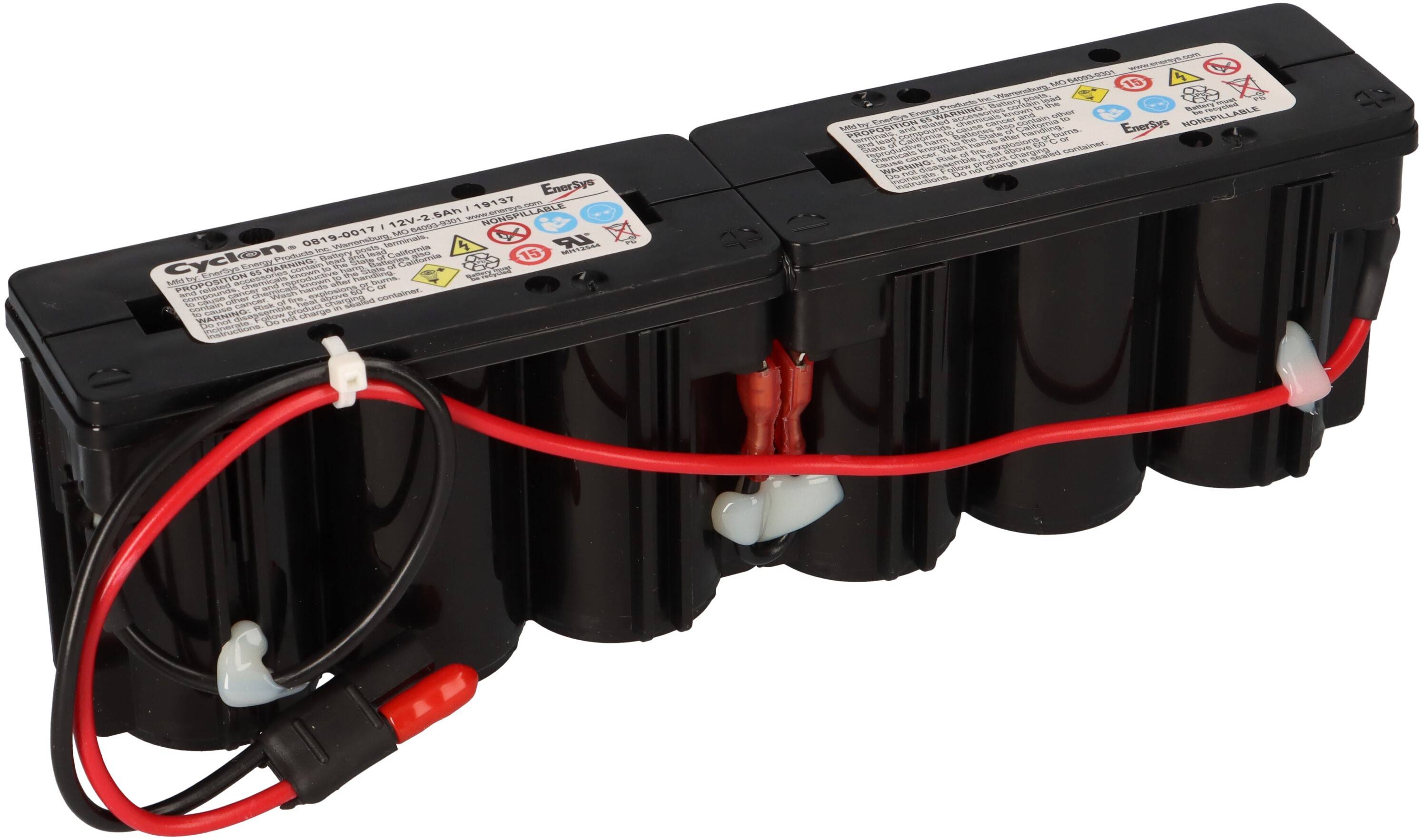 Hawker Cyclon 0819-0017 Monoblock 12V 2,5Ah Blei PB Akku Stecker + Kabel SAEJ-928A-3