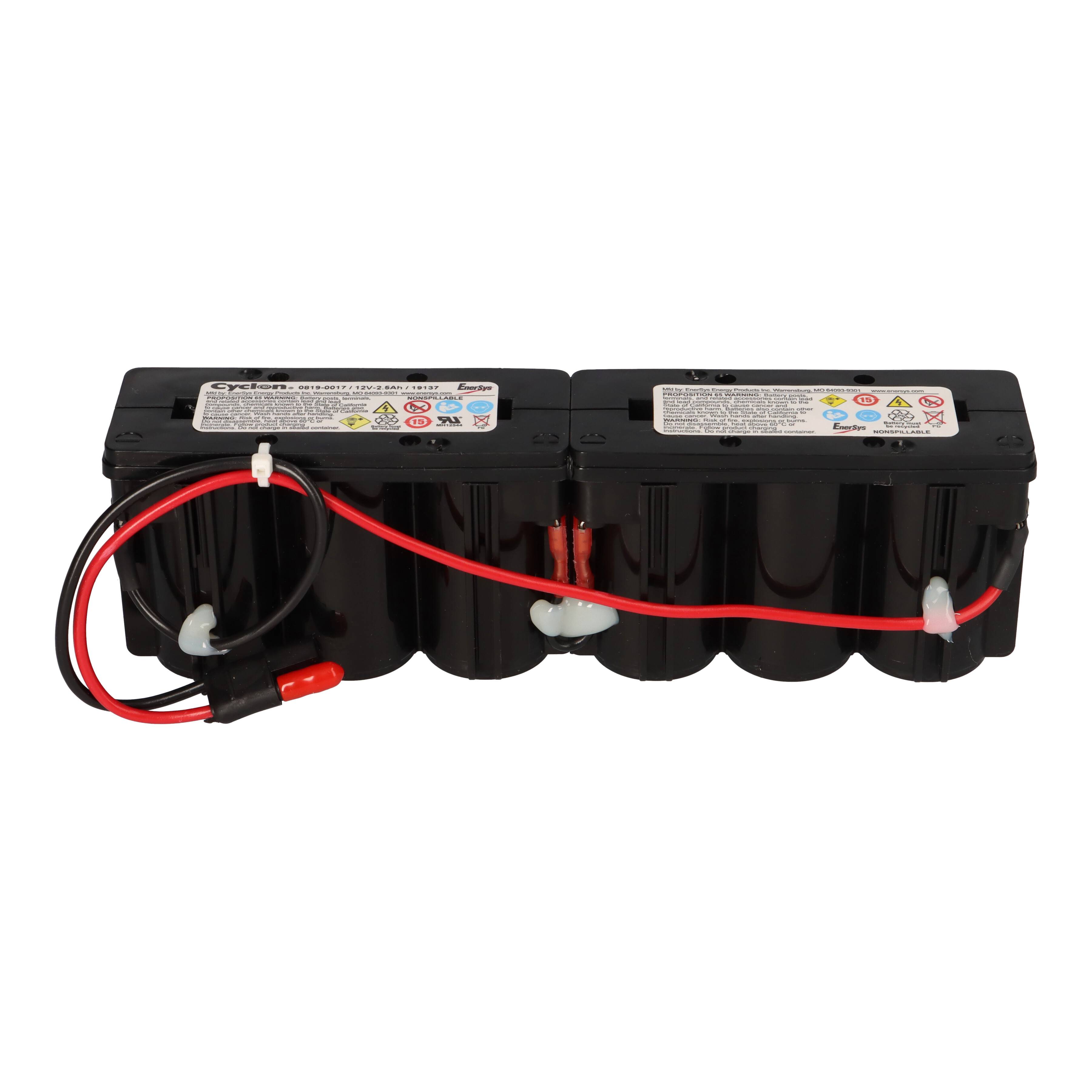 EnerSys Hawker CYCLON 0819-0017 Rasenmäher-Akku 12V 2,5Ah – Kabel/Stecker
