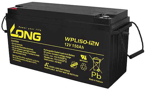 Kung Long WPL150-12N 12V 150Ah AGM Bleiakku M8 Longlife