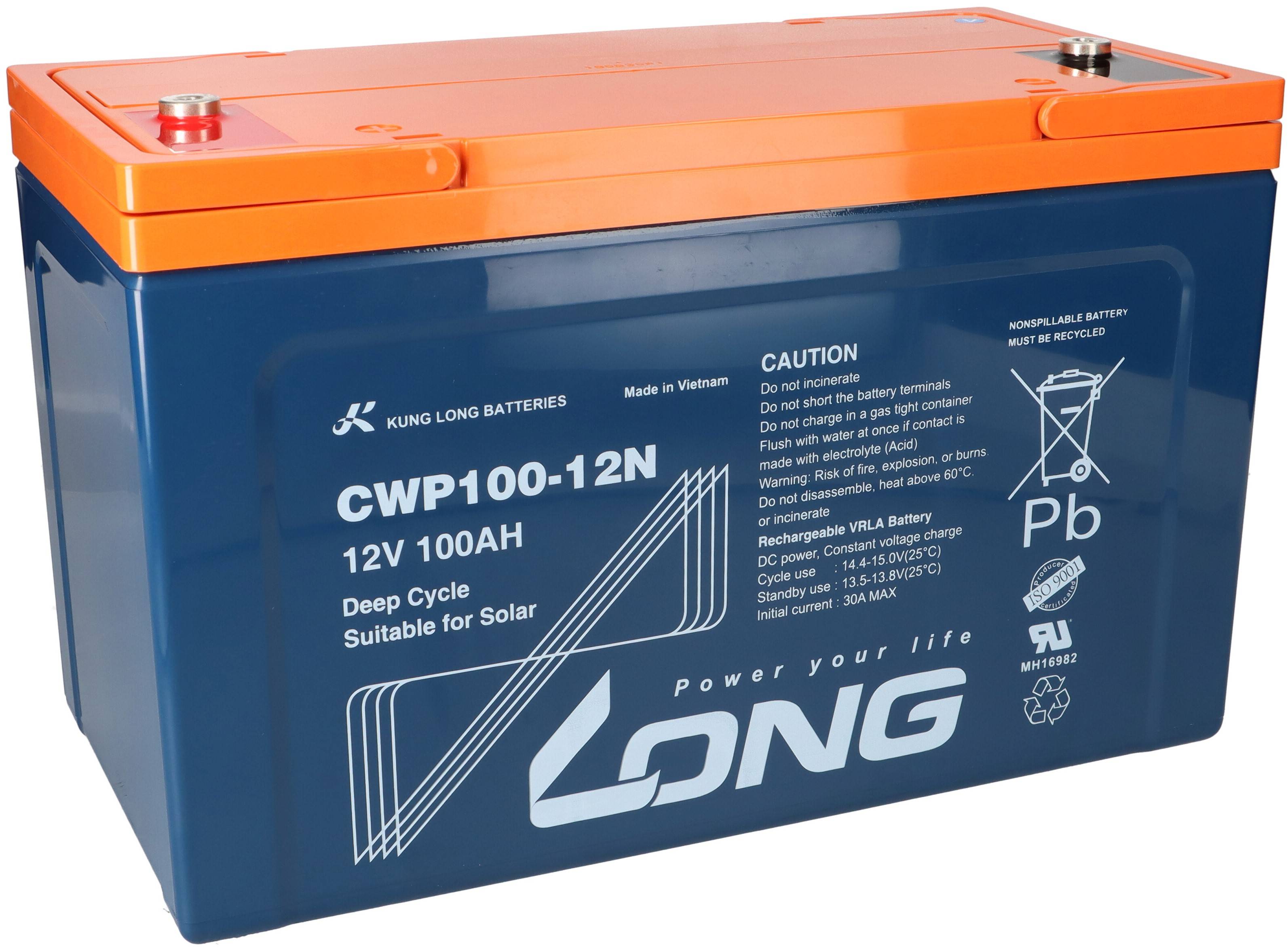 Kung Long WP-CWP100-12N 12V 100Ah AGM Bleiakku M8