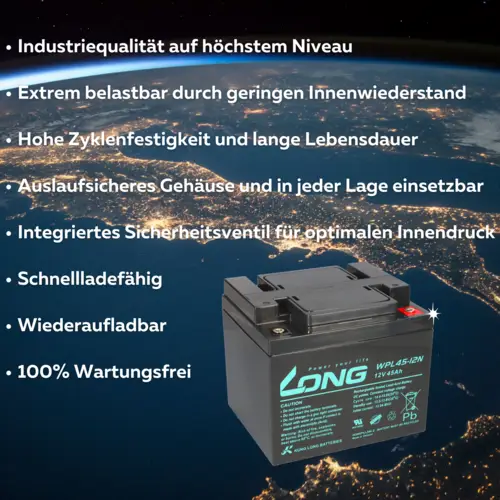 18x USV Akku WPL45-12N 12V 45Ah 18x USV Akku WPL45-12N 12V 45Ah
