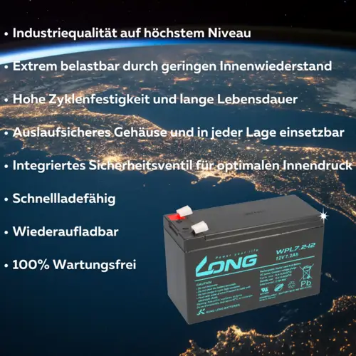 18x USV Akku WPL7.2-12-M-F2 12V 7,2Ah 18x USV Akku WPL7.2-12-M-F2 12V 7,2Ah