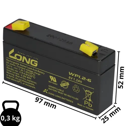 AGM BLEI AKKU BATTERIE 6V 1,2Ah kompatibel für USV BLEIGEL GEL + LADEGERÄT 6V AGM BLEI AKKU BATTERIE 6V 1,2Ah kompatibel für USV BLEIGEL GEL + LADEGERÄT 6V