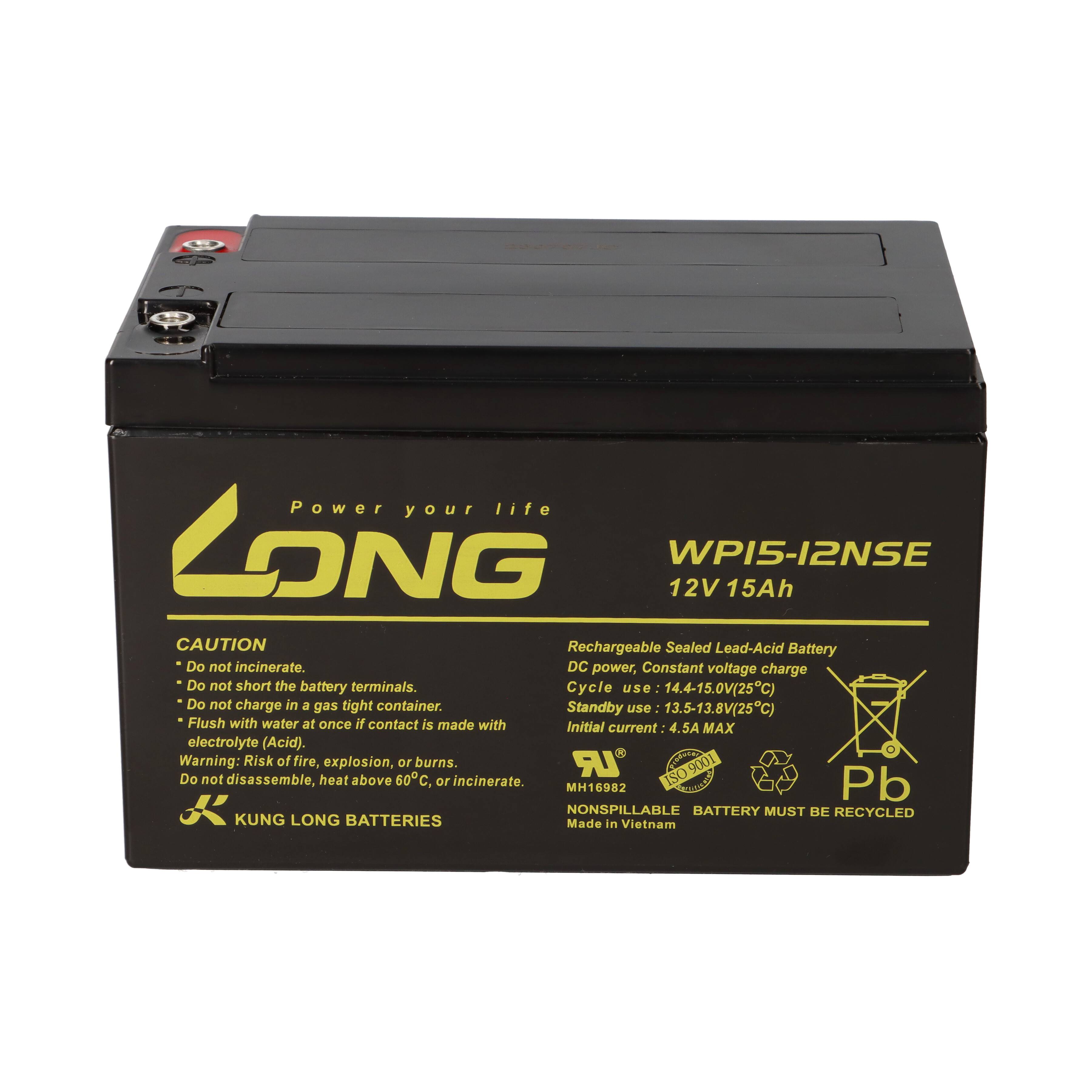 Kung Long WP15-12NSE Akku-Satz 48V 15Ah für Forca Bossman-S 45 – 4x 12V AGM M5