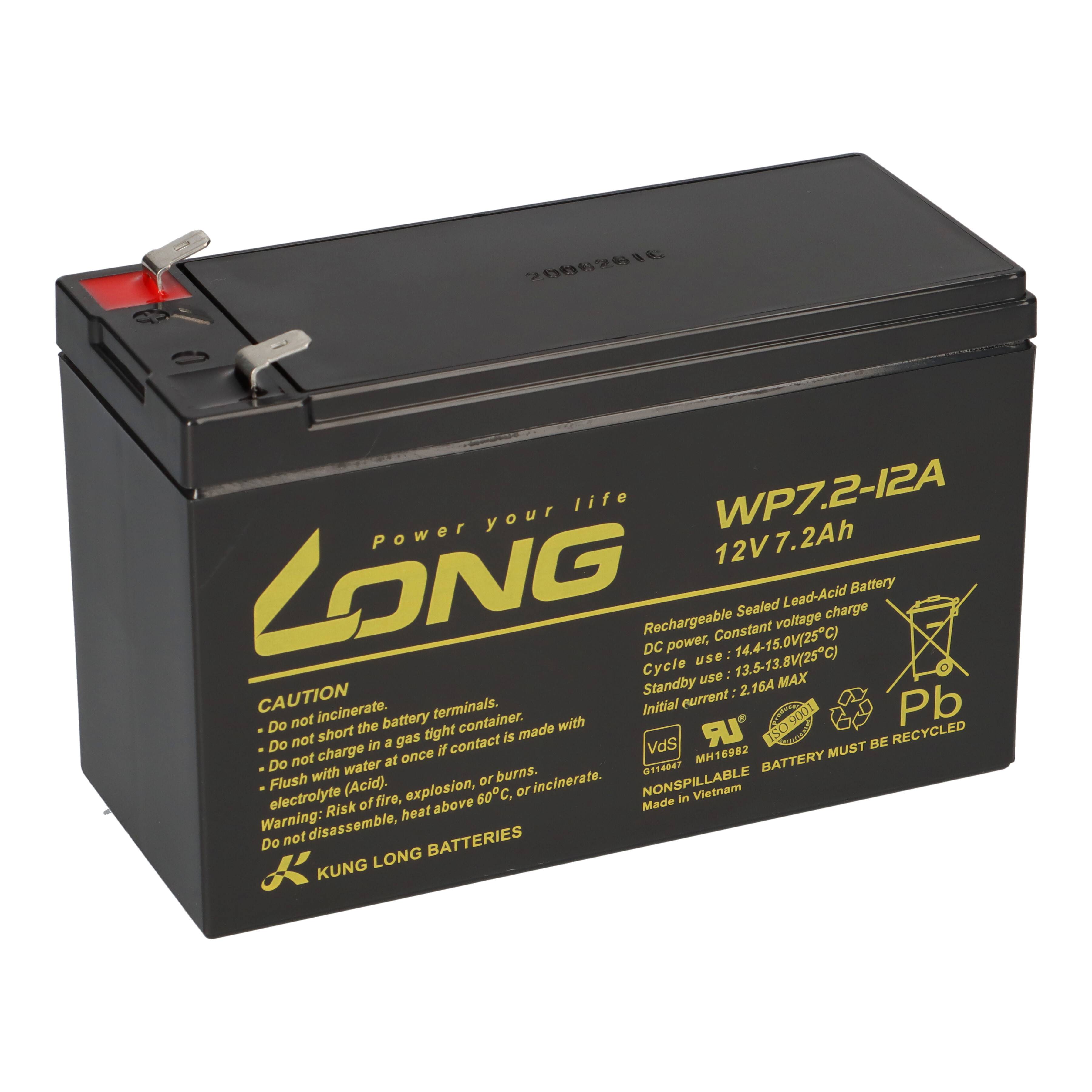 APC RBC48 Akkutausch-Service – Neubestückung mit 2x Kung Long AGM 12V 7,2Ah