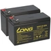 2x Kung Long VdS WP7.2-12A F1 12V 7,2 Ah Blei AGM Akku 4,8mm Faston 2x Kung Long VdS WP7.2-12A F1 12V 7,2 Ah Blei AGM Akku 4,8mm Faston