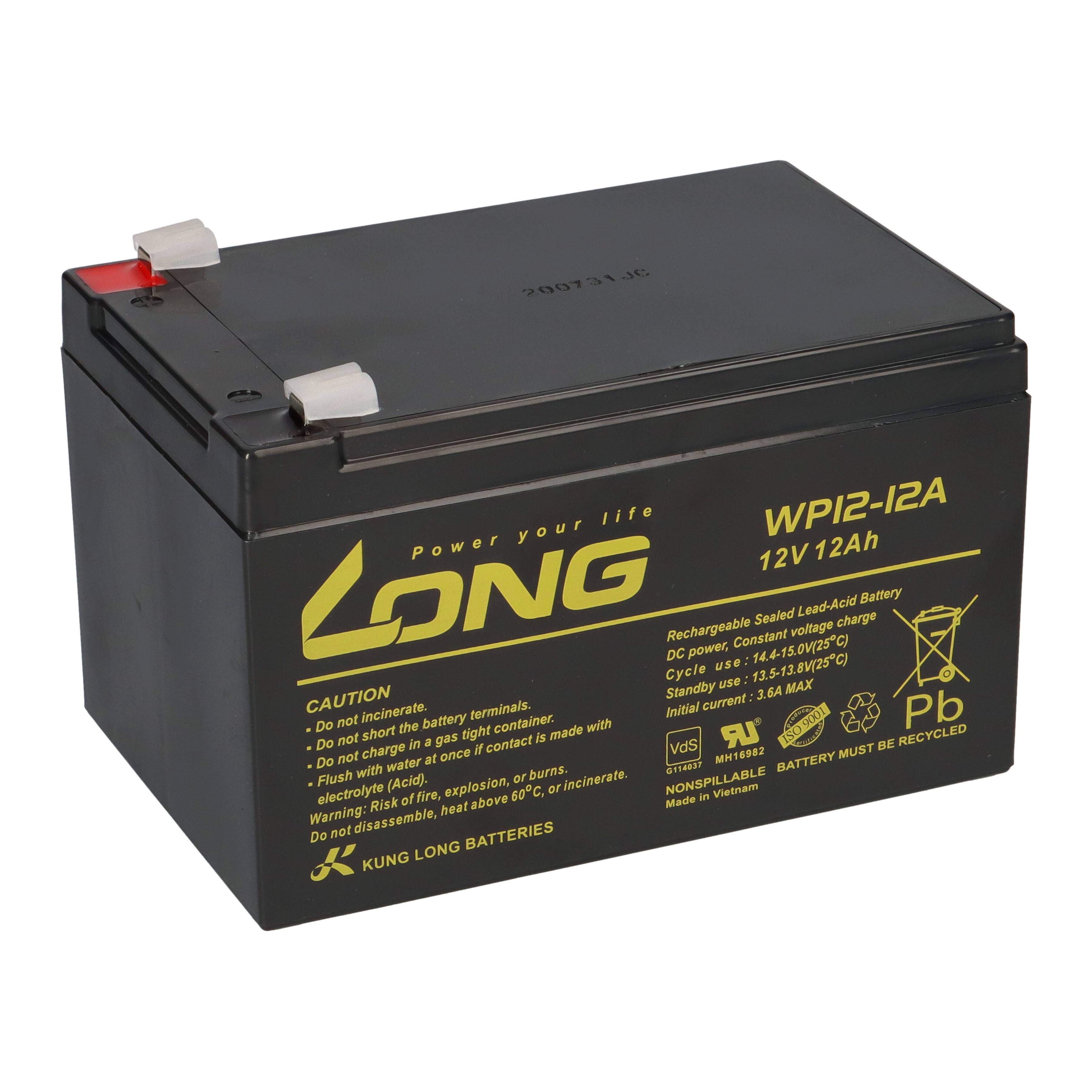 APC RBC6 Neubestückung – 2x Kung Long WP12-12 12V 12Ah