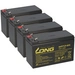 4x Kung Long VdS WP7.2-12A F1, 12V, 7,2 Ah Blei AGM Akku 4,8mm Faston 4x Kung Long VdS WP7.2-12A F1, 12V, 7,2 Ah Blei AGM Akku 4,8mm Faston