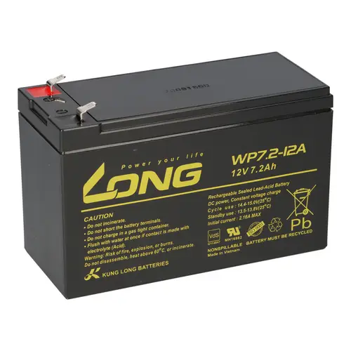 4x Kung Long VdS WP7.2-12A F1, 12V, 7,2 Ah Blei AGM Akku 4,8mm Faston 4x Kung Long VdS WP7.2-12A F1, 12V, 7,2 Ah Blei AGM Akku 4,8mm Faston