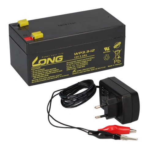 AGM BLEI AKKU BATTERIE 12V 3,3Ah + LADEGERÄT AGM BLEI AKKU BATTERIE 12V 3,3Ah + LADEGERÄT