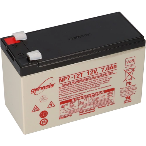Genesis NP7-12T 12V 7Ah Faston 6,3mm AGM Blei Akku Genesis NP7-12T 12V 7Ah Faston 6,3mm AGM Blei Akku
