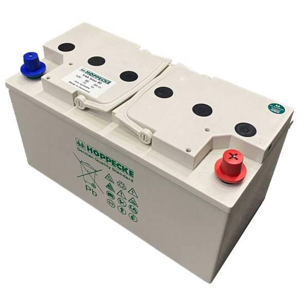 Hoppecke trak bloc 12V 80Ah 12TB 80 AGM Blei Traktions- 6 Blockbatterie M8 mit Konusadapter