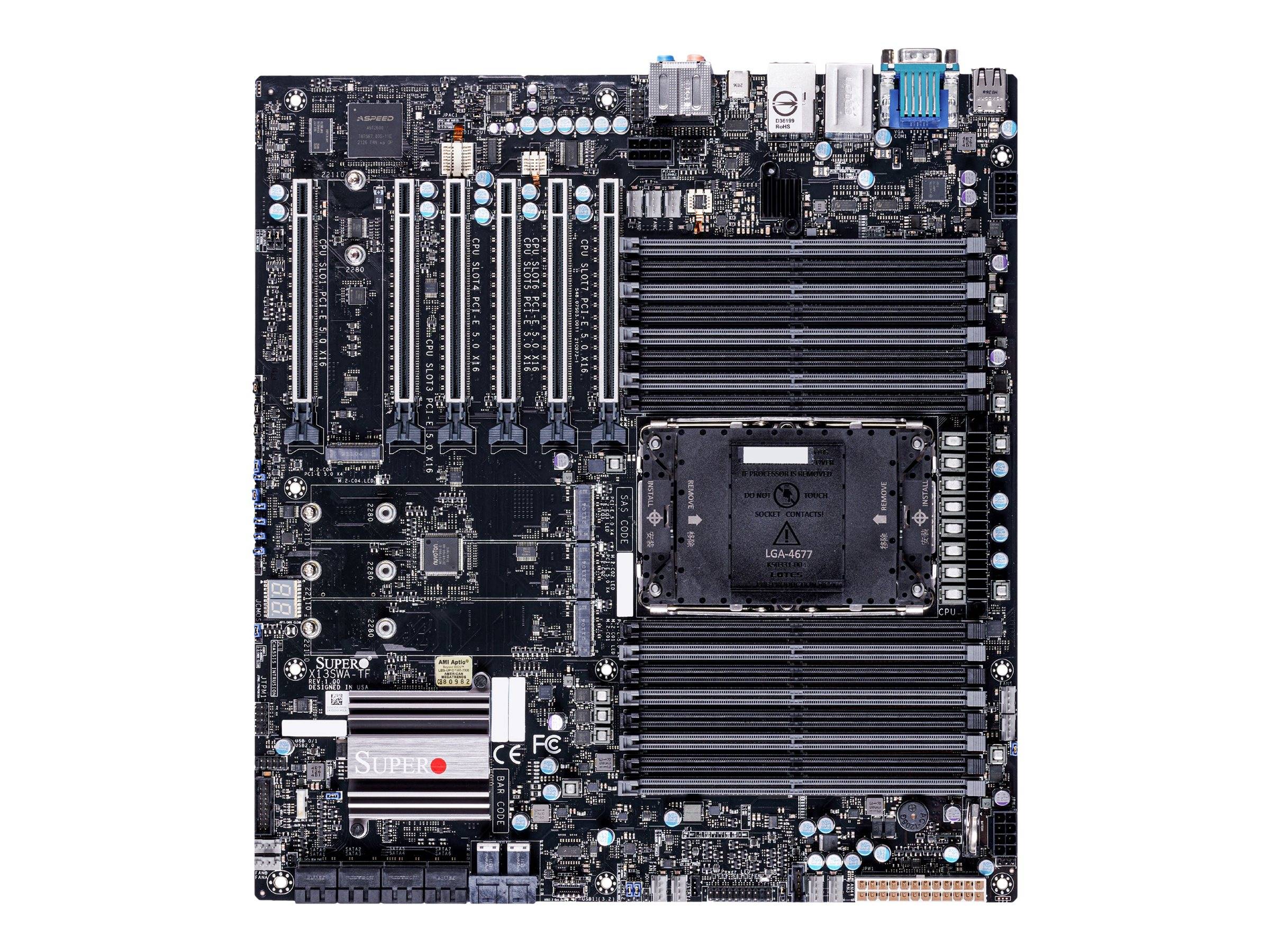 SUPERMICRO X13SWA-TF - Motherboard - E-ATX - LGA4677 Socket-E