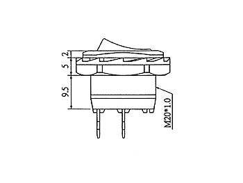 LEISTUNGSWIPPENSCHALTER 5A-250V SPDT EIN-AUS-EIN