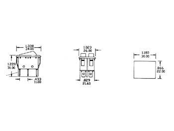 LEISTUNGSWIPPENSCHALTER 10A-250V DPST EIN-AUS - MIT ROTER NEONLAMPE