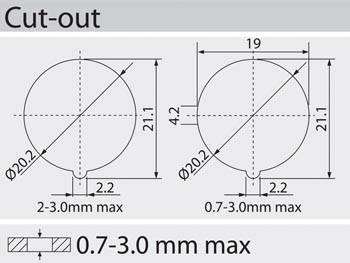 WIPPENSCHALTER MIT BELEUCHTUNG - ROT - 2P/ON-OFF