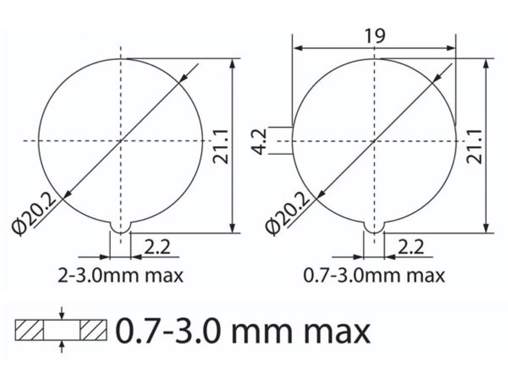 WIPPENSCHALTER MIT BELEUCHTUNG - ROTE LED 12V- 2P/ON-OFF