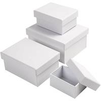 Creativ Company Rechteckige Geschenkkartons - Aufbewahrungsbox - Weiß - Rechteckig - Karton - Einfarbig