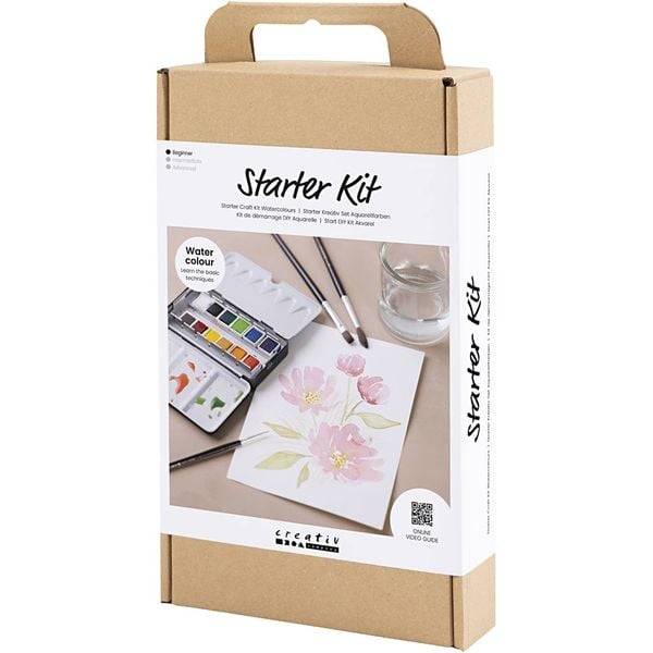Creativ Company DIY Sets Malen Starter Kreativ Set Aquarellfarben, Kreativ Box