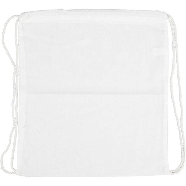 Creativ Company Taschen, Tragetaschen und Portemonnaies Kordelzug-Beutel, Weiß, 37x41 cm, 130 g, 1 Stk