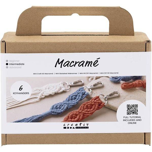 Creativ Company DIY Sets Macramé Mini Kreativ Set Macramé, Schlüsselringe, Kreativ Box