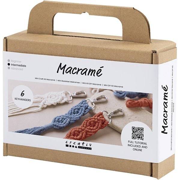 Creativ Company DIY Sets Macramé Mini Kreativ Set Macramé, Schlüsselringe, Kreativ Box
